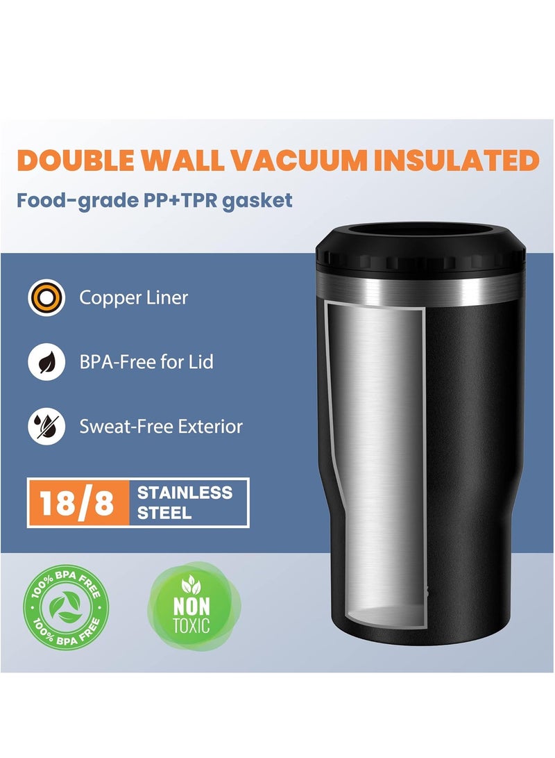 14oz Can Cooler, 4 in 1 Insulated Stainless Steel Can Insulator, Fits for 420ml Standard Can, Slim Can, Perfect for Camping, Beach, Picnic - Image 5