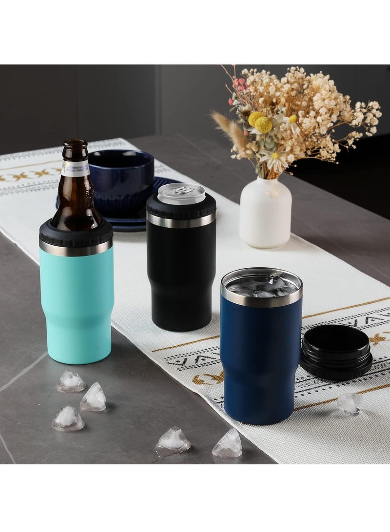 14oz Can Cooler, 4 in 1 Insulated Stainless Steel Can Insulator, Fits for 420ml Standard Can, Slim Can, Perfect for Camping, Beach, Picnic - Image 2