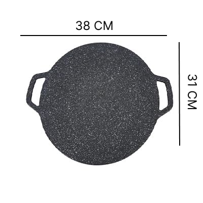 Olpad Non-Stick Barbecue Plate Korean Style Easy Clean Moisture Resistant High Thermal Cooking Grill Pan Coating Surface Frying pan Non Stick Baking pan for Cooking - Image 4