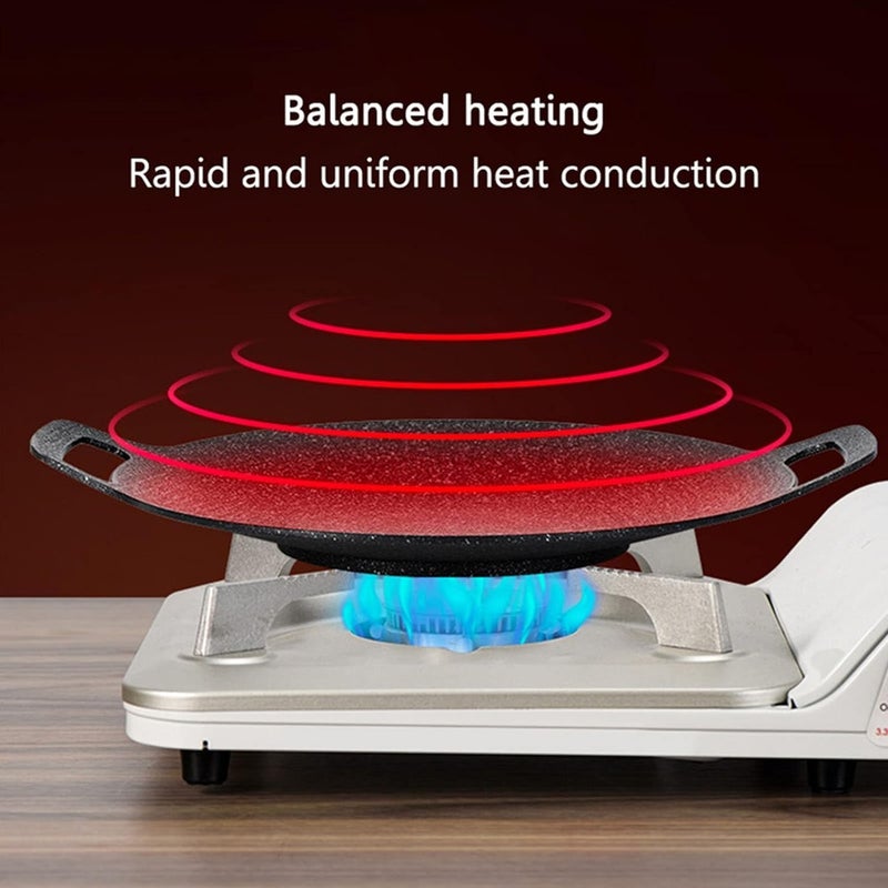 Olpad Non-Stick Barbecue Plate Korean Style Easy Clean Moisture Resistant High Thermal Cooking Grill Pan Coating Surface Frying pan Non Stick Baking pan for Cooking - Image 5