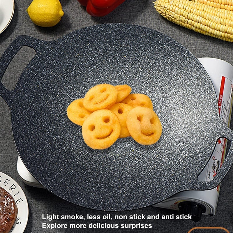 Olpad Non-Stick Barbecue Plate Korean Style Easy Clean Moisture Resistant High Thermal Cooking Grill Pan Coating Surface Frying pan Non Stick Baking pan for Cooking - Image 3