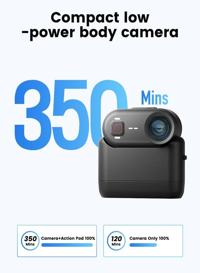 Apexcam K80 Thumb Action Camera, POV mini Body Camera 4K with Action Pod & Built-in 64GB, 20MP WiFi Remote Control, 6-Axis EIS Stabilization,10M Waterproof Portable Body Cam for Vlogging/Motorcycling - Image 2
