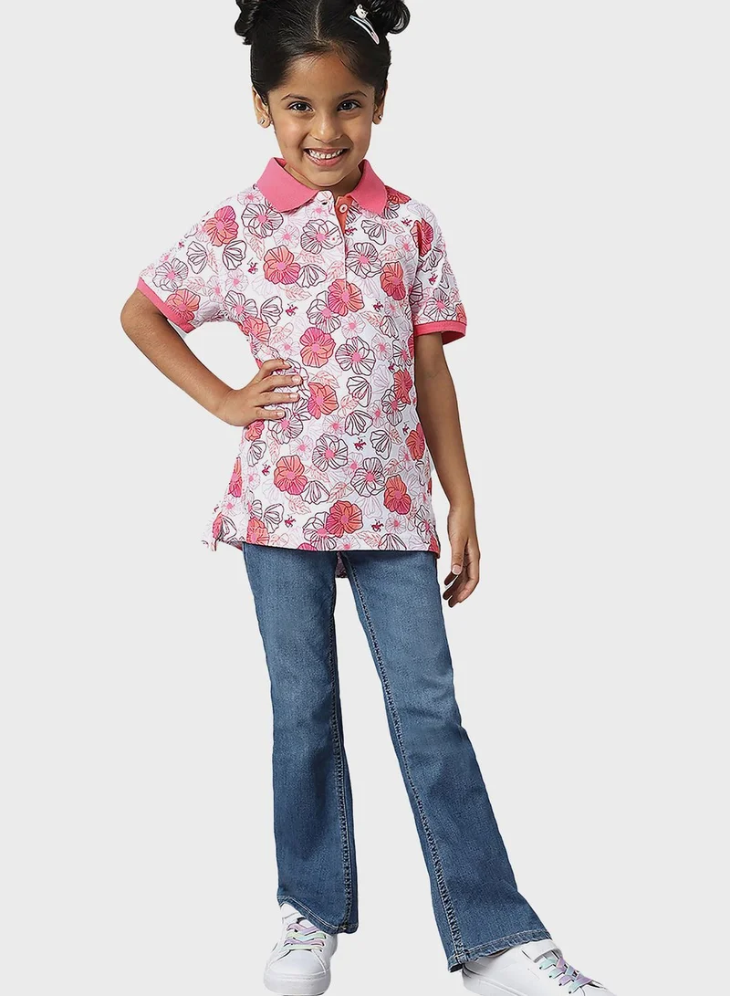 bhpoloclub Youth Floral Print Polo