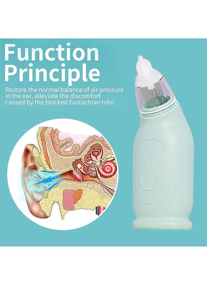 Gecomo Electric bass baby nasal aspirator, nasal mucus remover for children, Rechargeable Nose Aspirator With 2 Tips And 1 Tweezers (Green) - Image 4