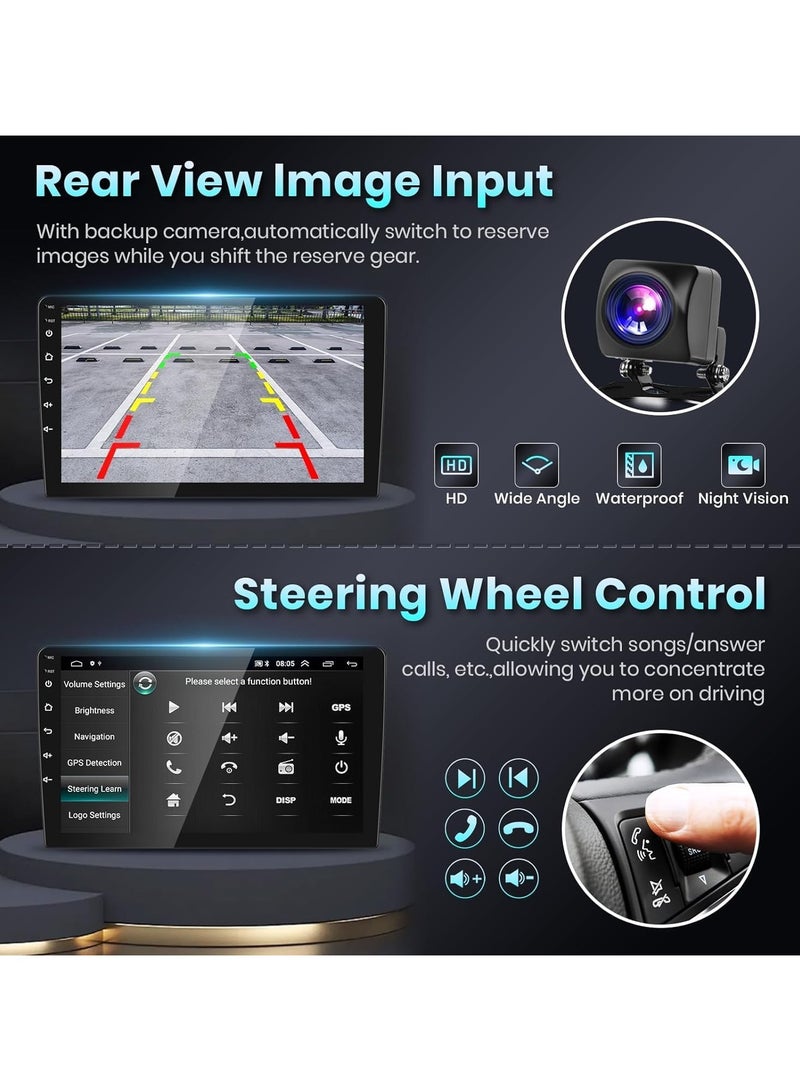 Vierex Car Stereo For Hyundai Santa Fe IX45 2013-2018 Radio, Android 13 Head Unit With Carplay Android Auto,9" Touch Screen Car Radio With Bluetooth HiFi FM/RDS GPS WiFi + AHD Backup Camera - Image 4