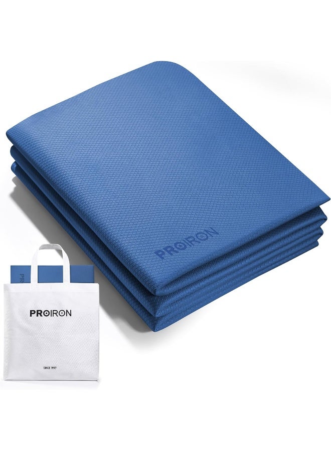 PROIRON Yoga Mat Folding Travel Yoga Mat TPE Eco-friendly Non Slip Double-Sided Exercise Mat Foldable Easy to Carry to Class Beach Park Travel Picnics 6 mm Thick - Image 1
