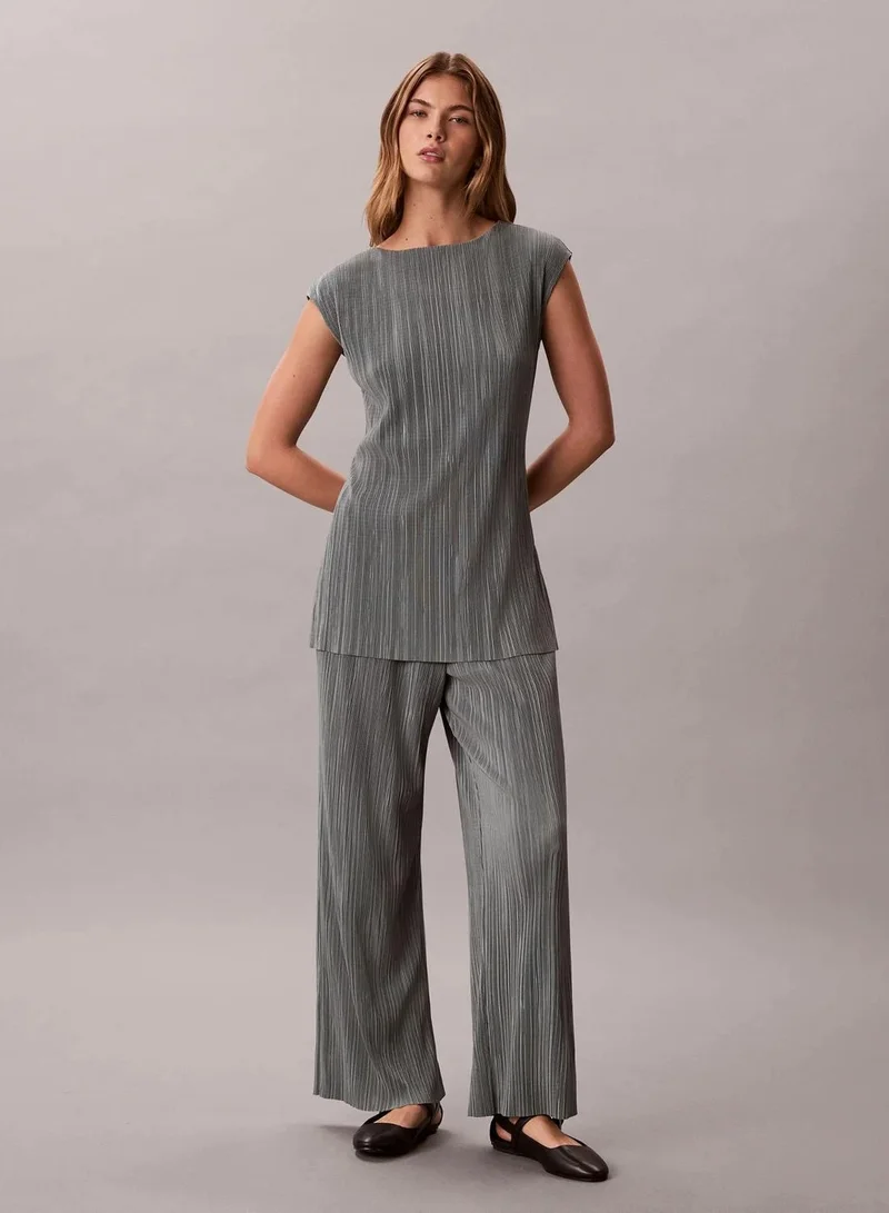Plisse Pull On Trousers