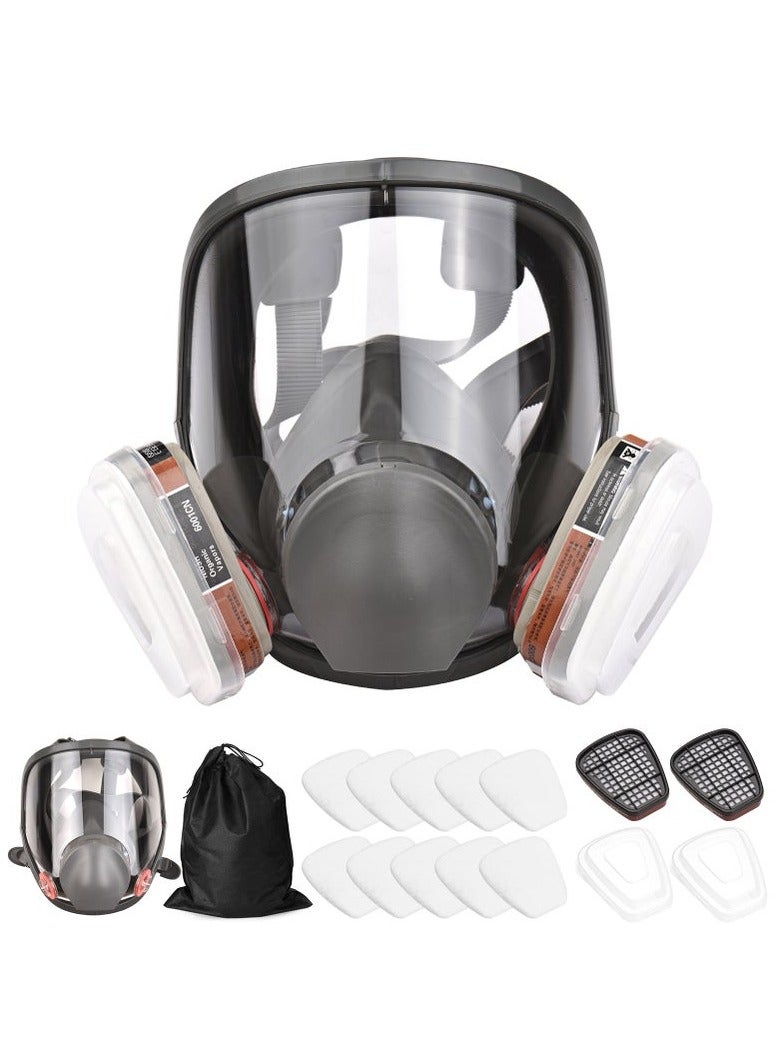Bolivia's Reusable Respirator full Face Gas Cover, Organic Vapor Mask and Anti-fog, for Painting, mechanical polishing, logging, welding, Against Dust, Staining, Sanding & Cutting - Image 1