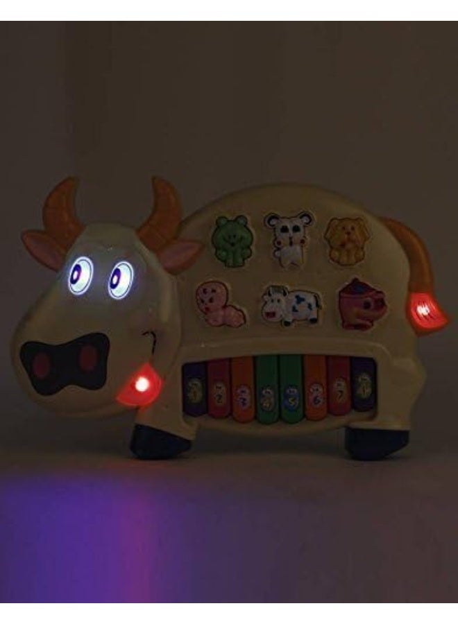 Rally Educational Cow Baby Piano - Musical Toy with Animal Sounds and Lights, Fun and Safe Educational Toy for Little Ones - Image 5