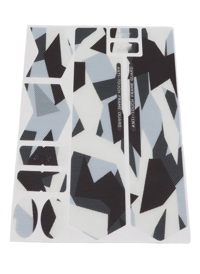 ENLEE 3D Mountain Bike Front Fork Sticker Scratch Resistance Bicycle Protective StickerColor Block Pattern - Image 3