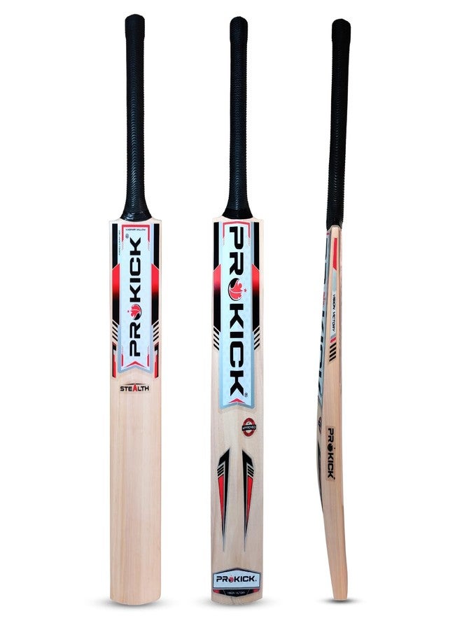 Prokick Stealth Top-Grade Kashmir Willow Cricket Bat|Extra Premium Grip|Ready to Play|Full Size Bat (Suitable for Both Leather Ball and Hard Tennis Ball, Playing Style : All-Round, Short Handle Mens) - Image 1