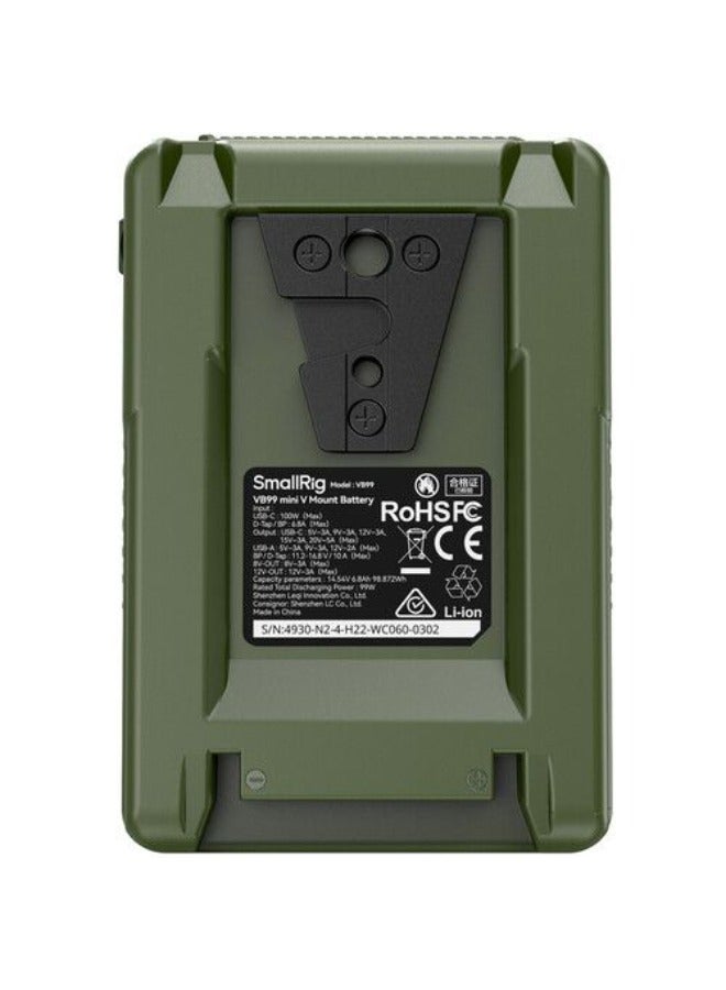 SmallRig VB99 mini V Mount Battery (Green) 4930 - Image 4
