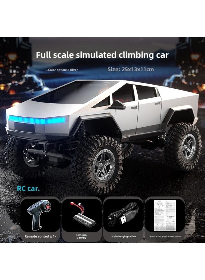 Beauenty JJRC Tesla Big Foot Off-road Four-wheel Drive Remote Control Car Wireless Charging Children's Toy Manufacturers Supply Wholesale-Color:Silver - Image 1