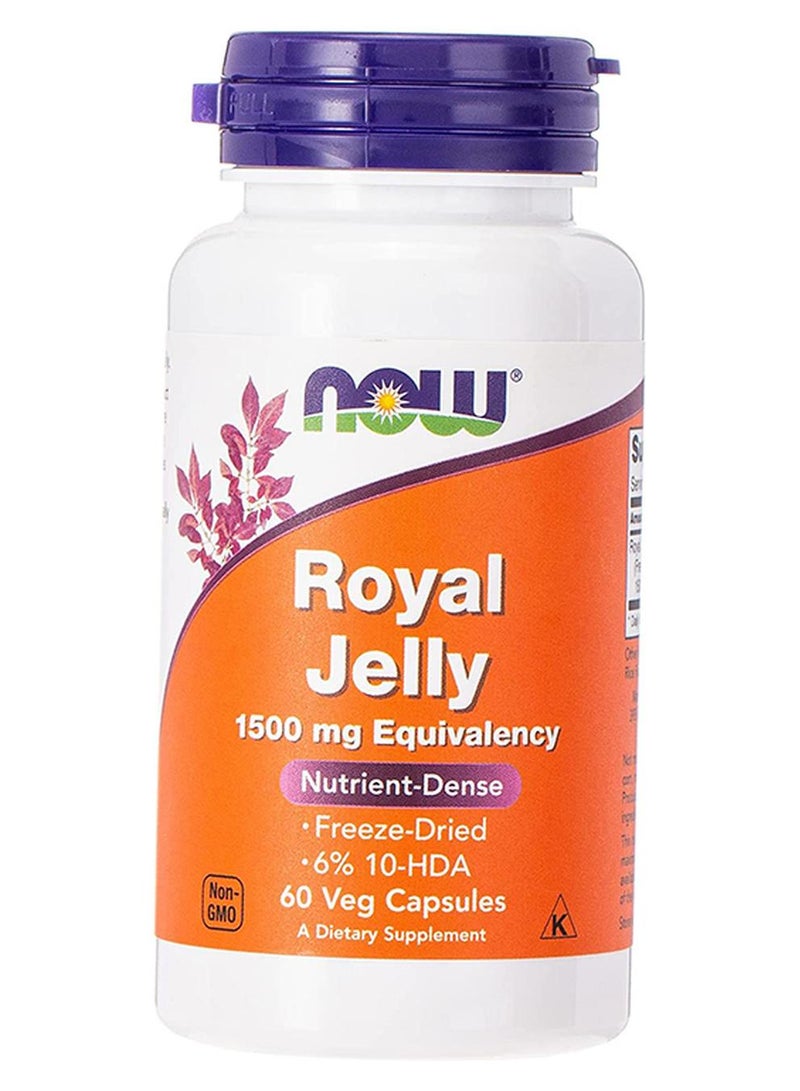 Now Foods Royal Jelly 1500mg 60 Capsules - Image 1