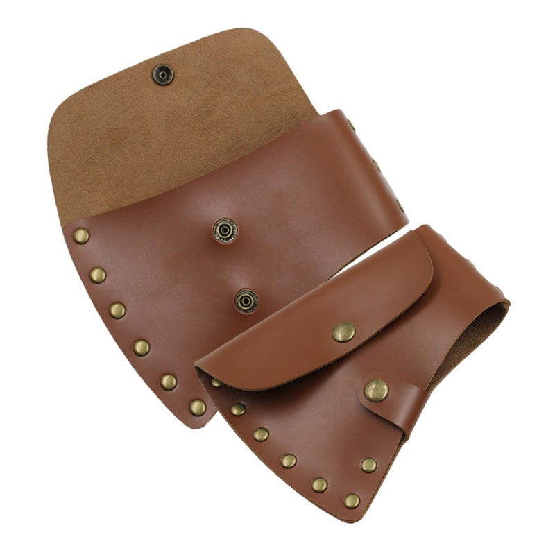 Thick Leather Sheath Case for Portable Camping Hatchet Tool Storage 2 Pack - Image 2