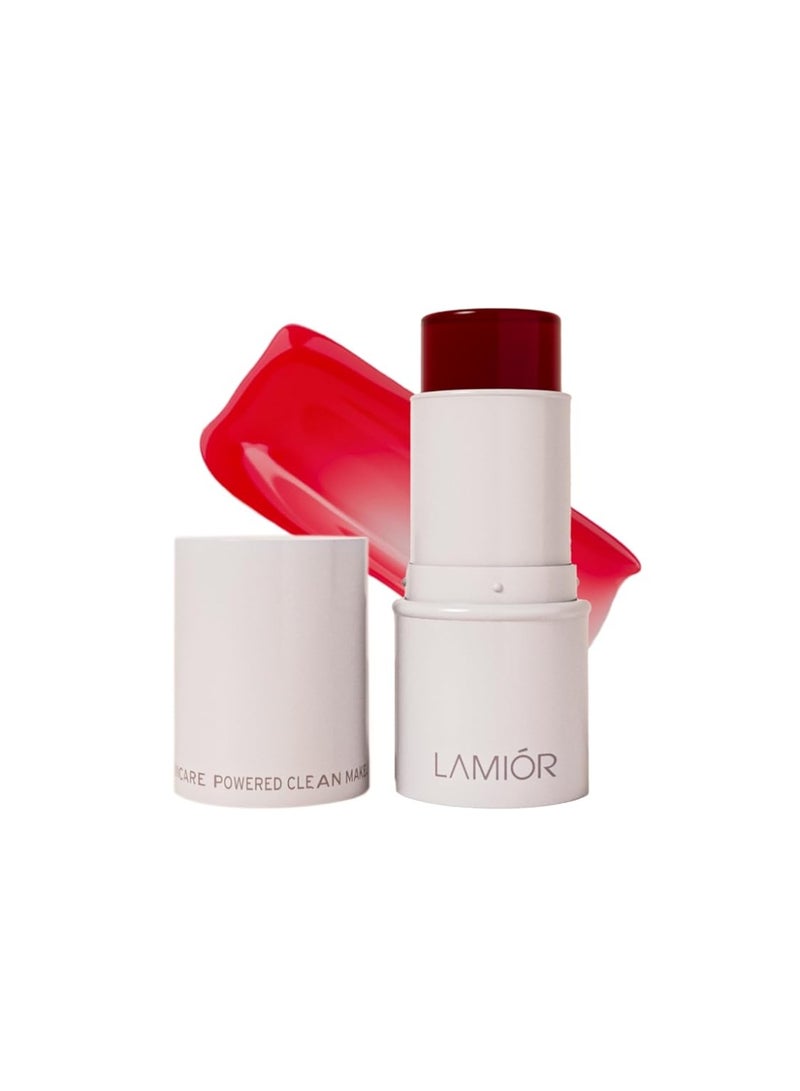 LAMIOR Bouncy Jelly Lip & Cheek Stain - Melon Crush | 90% Natural, Hydrating, Buildable Color | Skincare-Powered, Vegan, Cruelty-Free, Non-Comedogenic & Long-Lasting - Image 1
