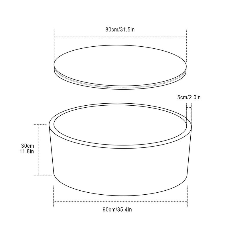 TRENDBOX Soft Memory Foam Ball Pit Sponge Indoor Round Ball Pit (NO Balls) for Toddler Children - White - Image 2