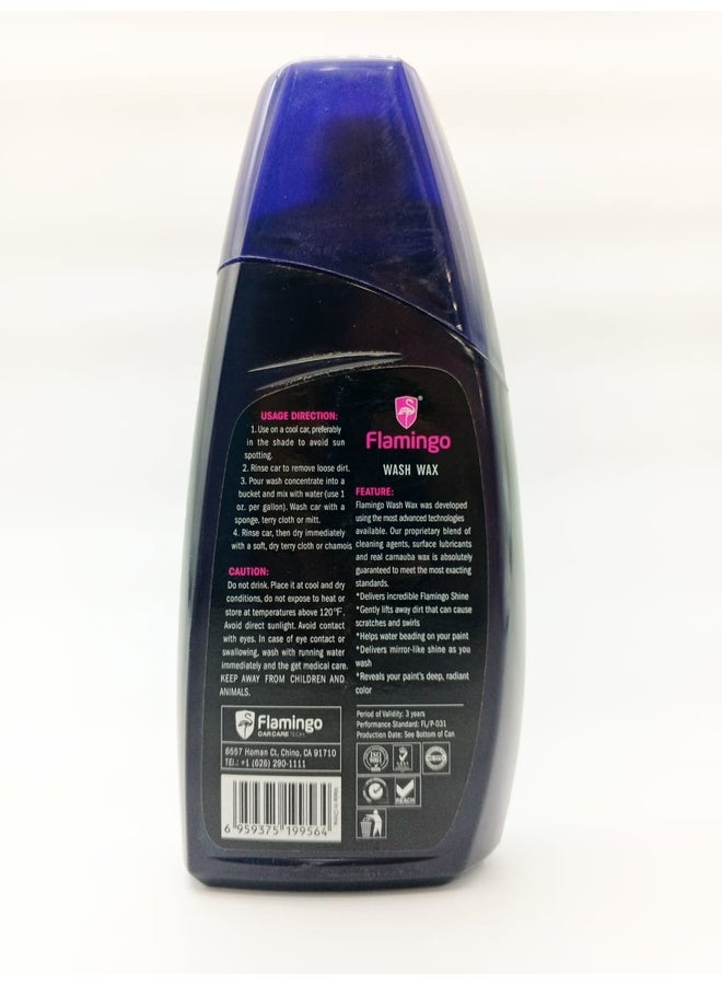 Genaric Flamingo Wash Wax: Ultra Shine Car Wash & Wax (500ml) - Image 2