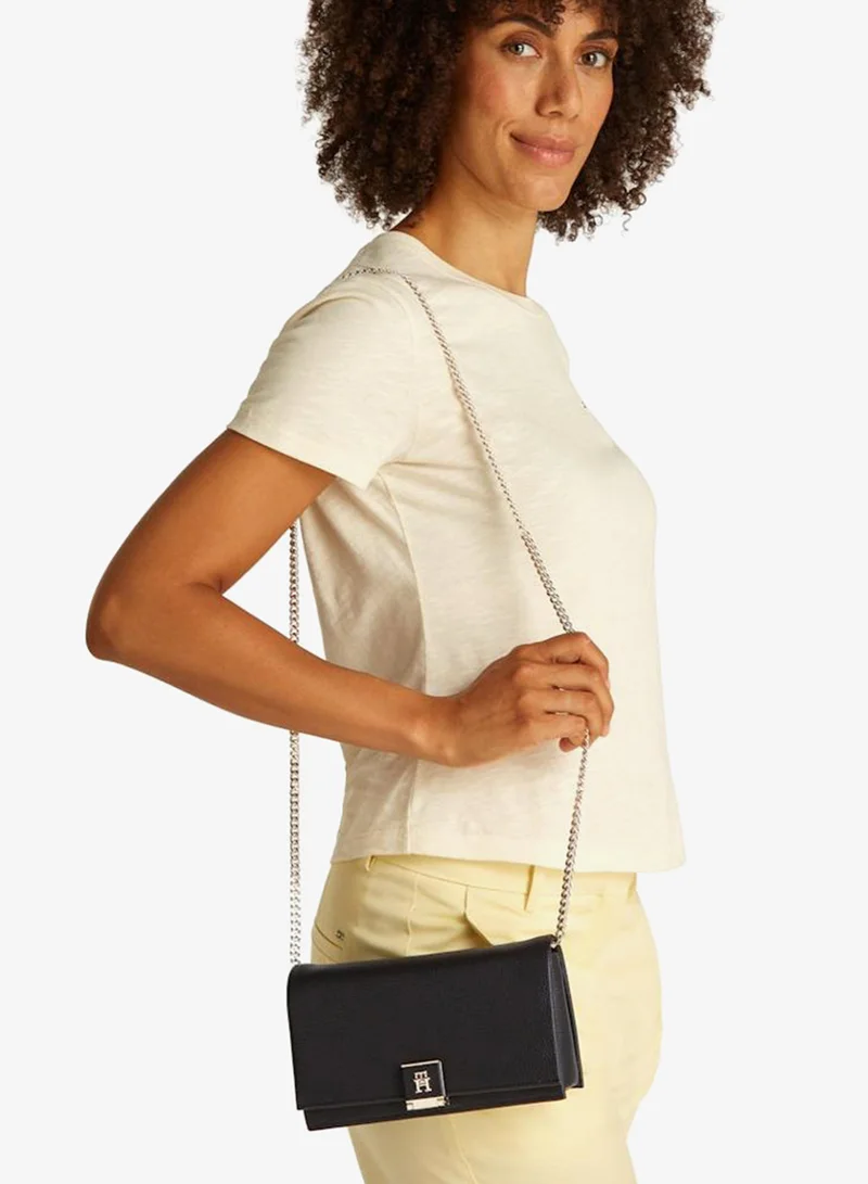 TOMMY HILFIGER Monogram Chain Strap Crossbody Bag