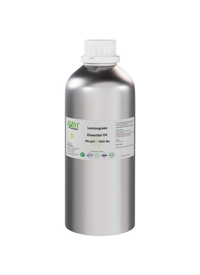 Allin Exporters Lemongrass Essential Oil 100% Natural Pure & Therapeutic Grade For Skin Face Hair & Aromatherapy Diffuser Ideal For Making Bath Soap & Candles (1000 Ml)  - Image 1