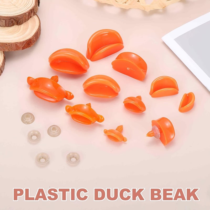 Safety Eyes And Duck Mouth Set 15pcs Flat Back For Crochet Plush Craft - Image 5