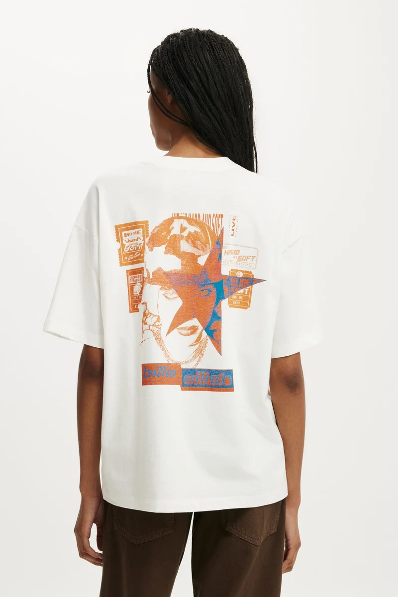 Cotton On  Billie Eilish Boxy Graphic Tee  | Best Price UAE