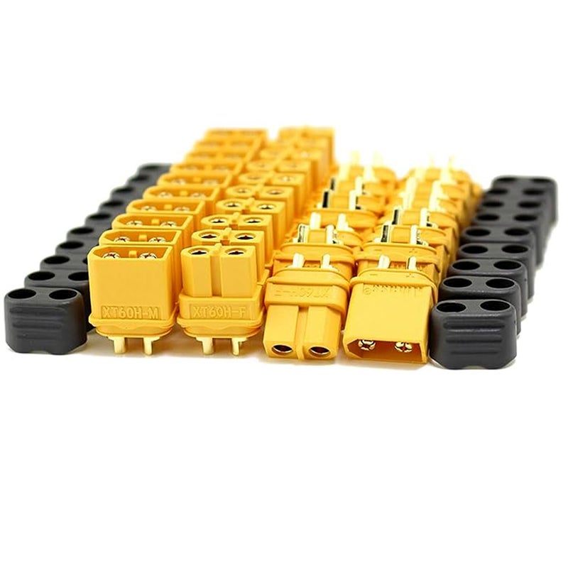 SoloGood موصلات بلوت XT60H من أميس 20 زوج محدثة مع غلاف XT60 أنثوي وذكري مطلي بالذهب لقطع RC - Image 1