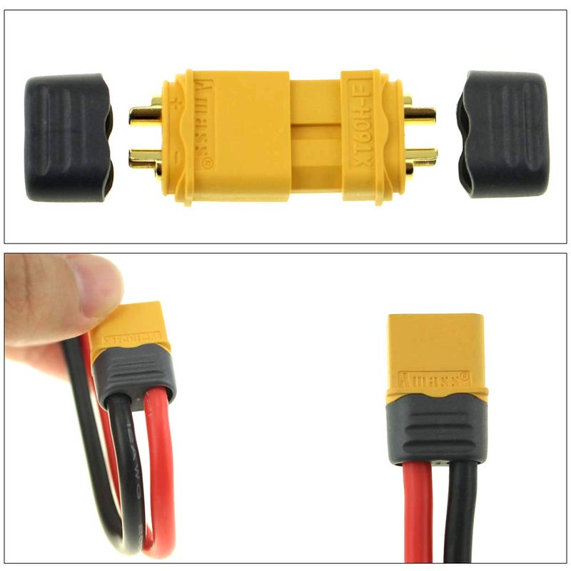 SoloGood موصلات بلوت XT60H من أميس 20 زوج محدثة مع غلاف XT60 أنثوي وذكري مطلي بالذهب لقطع RC - Image 5