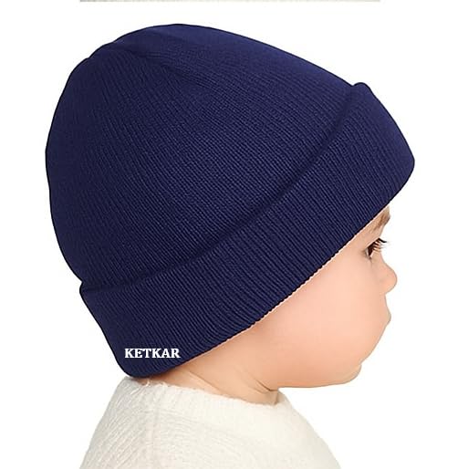 KETKAR Kids Winter Woolen Beanie Cap – Warm & Soft Knit Hat for Boys & Girls | Ideal for School & Cold Weather (Blue, Age 5-10 Years) – Pack of 1 - Image 4