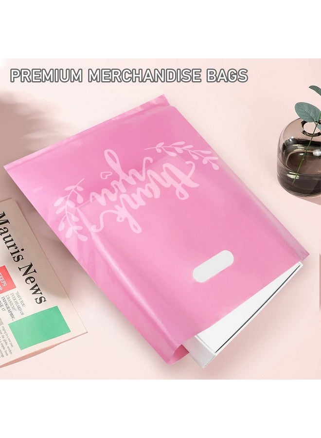 ليزي مي أكياس بضائع LazyMe Thank You، أكياس تسوق للبيع بالتجزئة للبوتيكات، أكياس هدايا، أكياس بلاستيكية مقطوعة بالقالب بكميات كبيرة، 2.36 مل 12 × 15 بوصة (وردي مع طباعة بيضاء، 100 قطعة) - Image 4