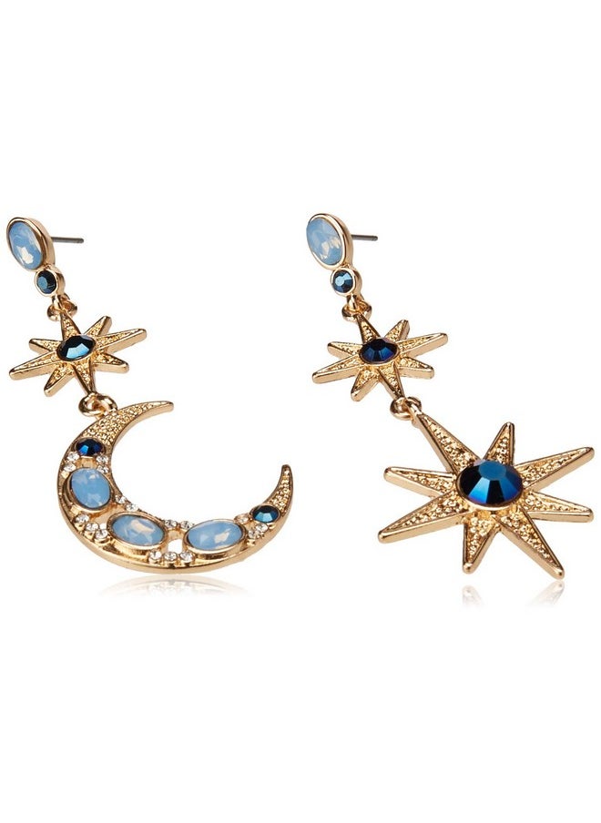 Betsey Johnson Celestial Moon & Star Drop Earrings  - Image 2
