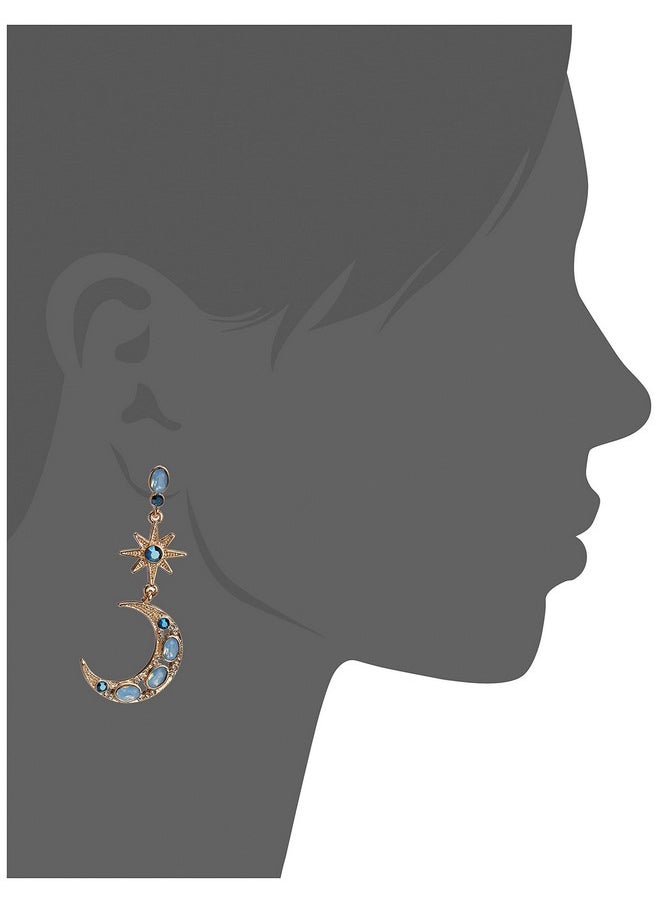 Betsey Johnson Celestial Moon & Star Drop Earrings  - Image 3