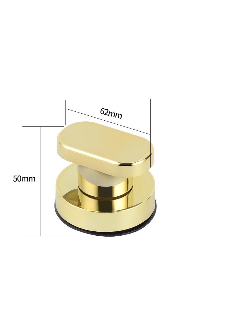 Generic Suction Cup Handle 2 Pieces Gold Suction Cup Handle Reusable Suction Cup Door Handle Portable Mobility Handle Knobs With Strong Suction Cup For Glass Door Drawer Cabinet Fridge Door Balcony Doors  - Image 2