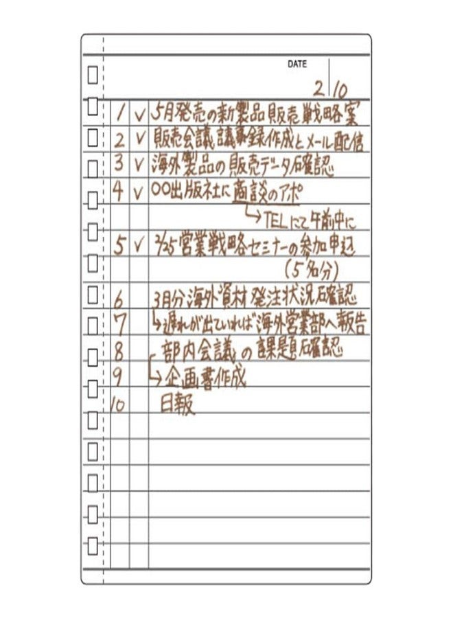Maruman Mnemosyne Memo Pad, Notebook, Perforated Pages & Wire-Bound to Lay Flat, Black, Made in Japan, A6, 5.83" x 4.49", 80 Sheets / 160 Pages, 7mm Special Ruled Notebook - Image 5