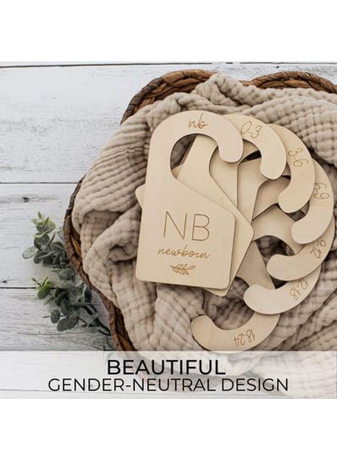 KIBAGA Beautiful Wooden Baby Closet Dividers Doublesided Organizer For Newborn To 24 Months Size Clothes Adorable Nursery Decor Hanger Dividers Easily Organize Your Little Baby Girls Or Boys Room - Image 4
