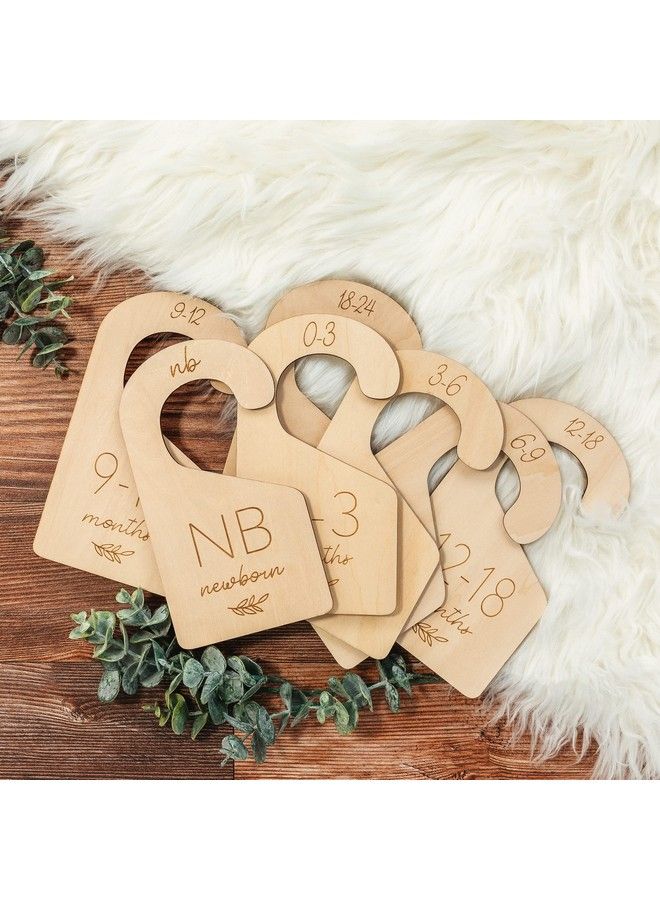 KIBAGA Beautiful Wooden Baby Closet Dividers Doublesided Organizer For Newborn To 24 Months Size Clothes Adorable Nursery Decor Hanger Dividers Easily Organize Your Little Baby Girls Or Boys Room - Image 2