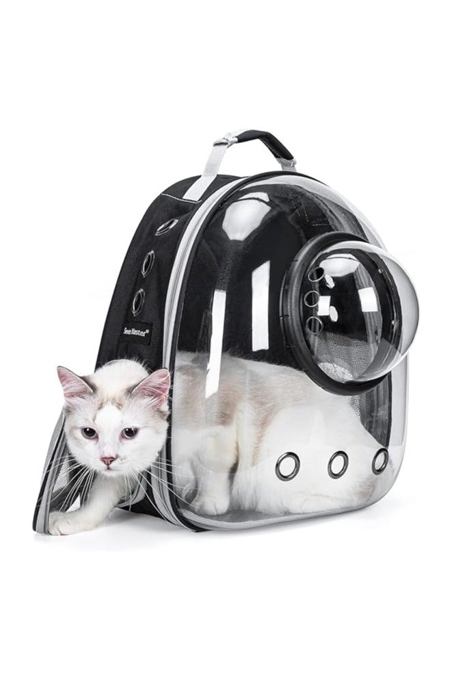 Generic Cat and Dog Carrier Backpack, Small Dog Backpack with 2 Covers, Pet and Dog Carrier Backpack, Travel Bag in Black and Grey - Image 2