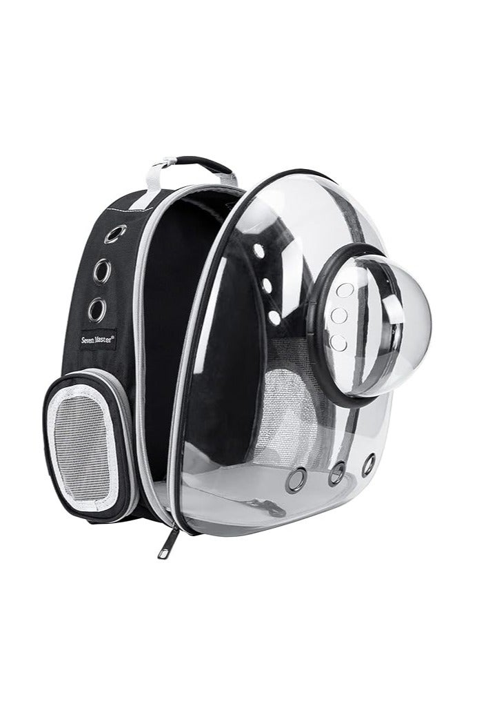 Generic Cat and Dog Carrier Backpack, Small Dog Backpack with 2 Covers, Pet and Dog Carrier Backpack, Travel Bag in Black and Grey - Image 3