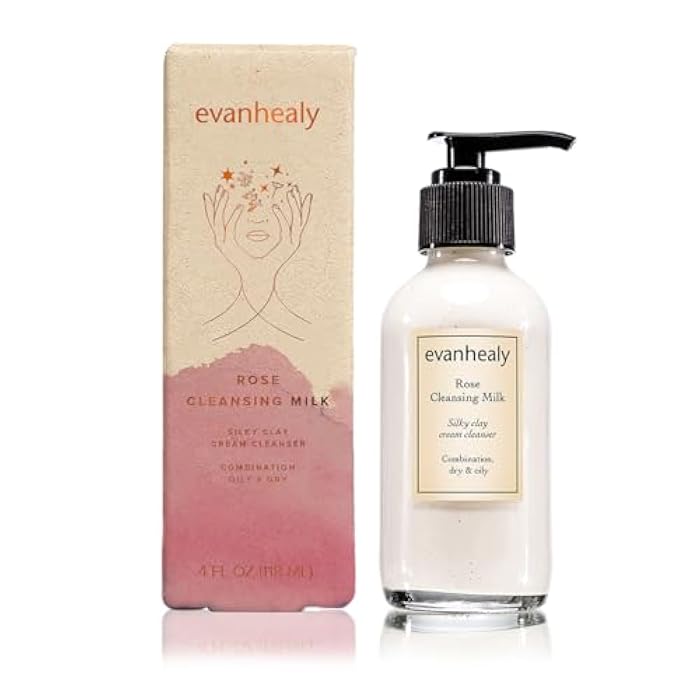 evanhealy Rose Cleansing Milk | Natural Distilled Plant Hydrosols & Essential Oils | Gentle Facial Cleanser for All Skin Types - Image 2