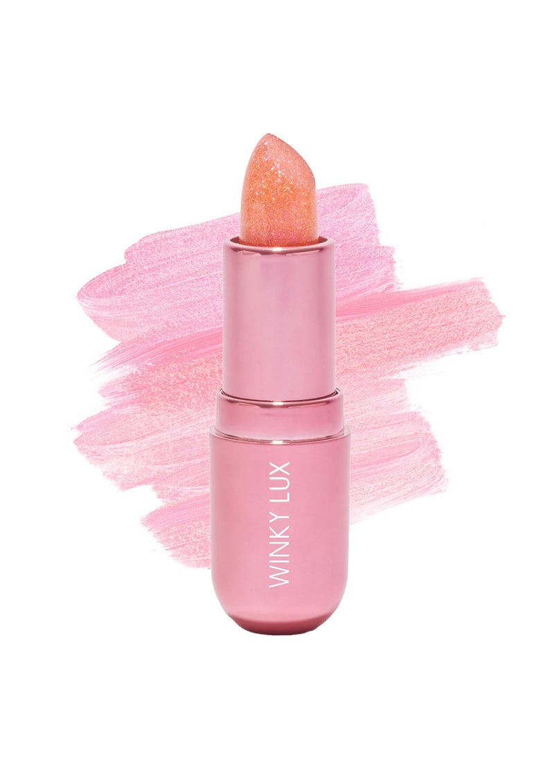 Winky Lux Winky Lux Glimmer Balm pH Lip Balm Color Changing Lipstick  Tinted Lip Balm Hydrate  Plump with Buildable Pink Finish Pink Opal 