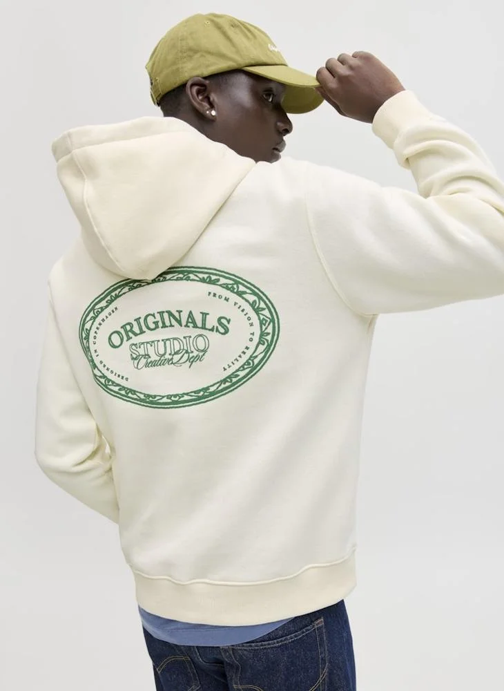JACK & JONES  Logo Regular Fit Pullover Hoodie for Men | Best Price UAE