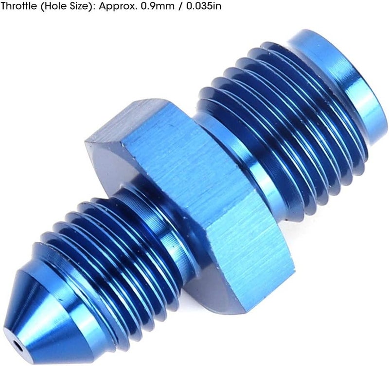 woobles for 4an oil feed with restrictor Turbo Oil Feed Restrictor 3AN Aluminum Blue Stable Performance Turbo Oil Feed Restrictor Fitting Turbo Oil Feed Restrictor Accessory Restrictor Oil Feed - Image 3