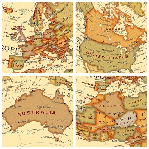 Exerz Antique Globe Dia 5.5-inch Mini Globe - English Map - Modern Map in Vintage Color - Image 3