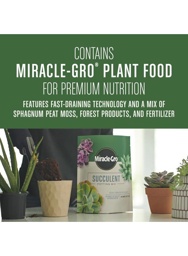 Miracle-Gro Succulent Potting Mix - Potting Soil Mix for Indoor Succulents, Aloe Vera and More, Made with Miracle-Gro Plant Food, 4 qt. - Image 5