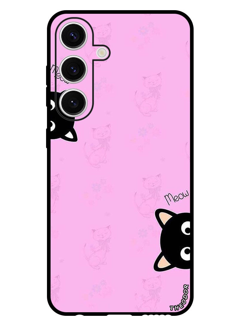 Theodor Protective Case Anti Scratch Shock Proof Bumper Cover For Samsung Galaxy S24 Plus Meow Meow - Image 1