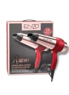 EN-8227 Professional 18000 RPM Salon Dryer with Ionic Technology, Multiple Heat & Speed Settings, and Long-Life AC Motor-Intl Version