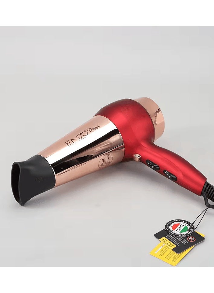 ENZO Professional - EN-8227 Professional 18000 RPM Salon Dryer with Ionic Technology, Multiple Heat & Speed Settings, and Long-Life AC Motor-Intl Version - Image 1