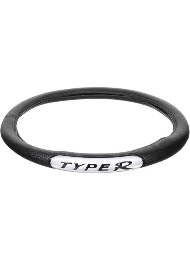 Car Steering Wheel Cover, Leather Non,Slip Protector For Most Cars , Black * Silver - Image 1