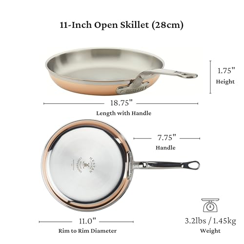 Hestan - CopperBond Collection - 100% Pure Copper Frying Pan, Induction Cooktop Compatible, 11-Inch - Image 2