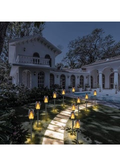 Spaceshoop 1 Pack Upgraded Solar Lights Outdoor, Mini Solar Torch Lights with Flickering Flames, Waterproof Landscape Decoration Dancing Flame Lights for Garden Pathway Yard, Auto On/Off Dusk to Dawn  - Image 2